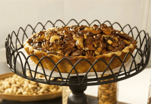 Tarta de Nueces con caramelo, postre navideño Tarta de Nueces