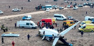 avión estrellado en Kazajistán