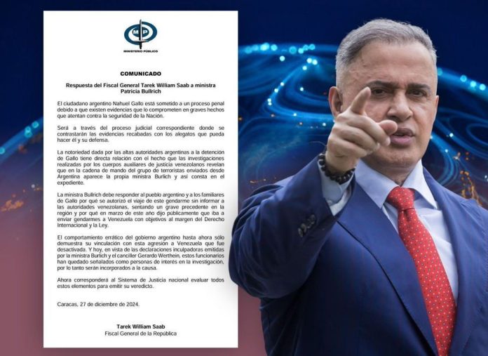 Esto respondió el Fiscal General a la ministra Bullrich de Argentina