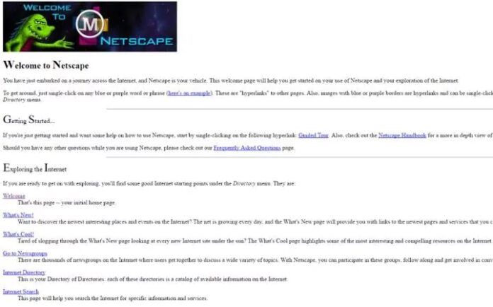 10 sitios de internet más antiguos que todavía funcionan welcome to netscape