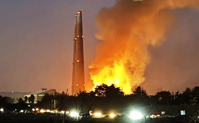 incendio en Planta eléctrica de California