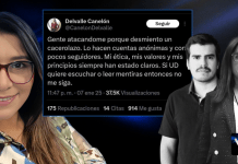 Periodistas Carla Angola y Orlando Avendaño