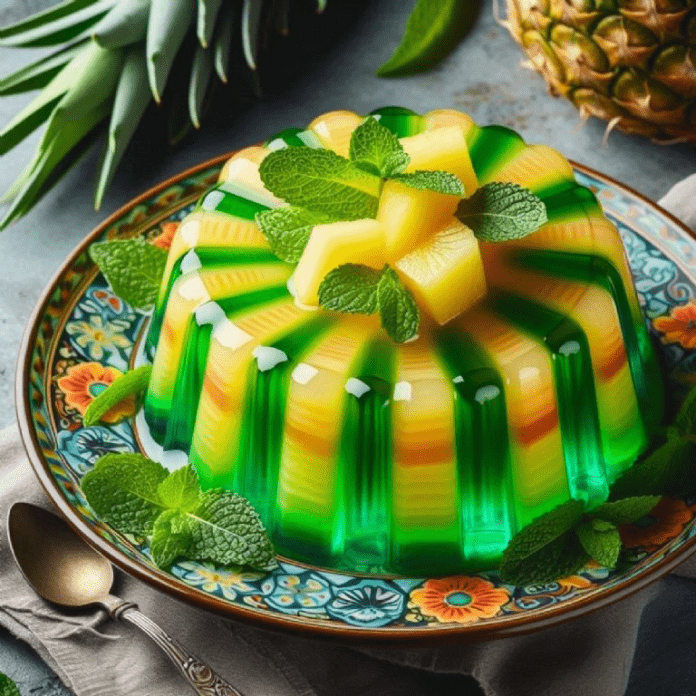 Gelatina de nopal y piña