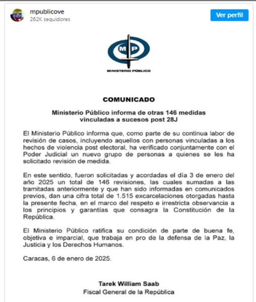 mp comunicado
