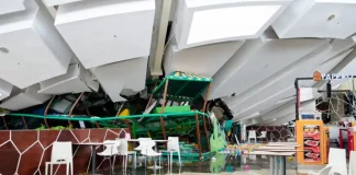 accidente en centro comercial en Perú