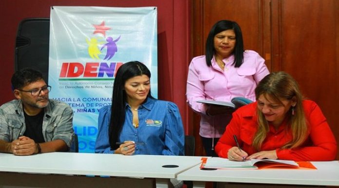 Firman convenios para protección del niño entre el Idenna y fundaciones sociales