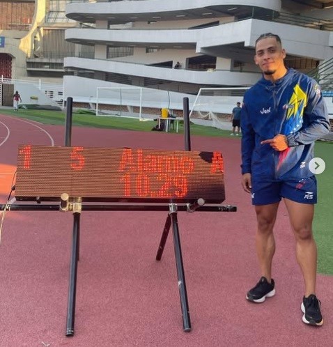 Bryant Álamo-récord nacional U23-100 metros planos