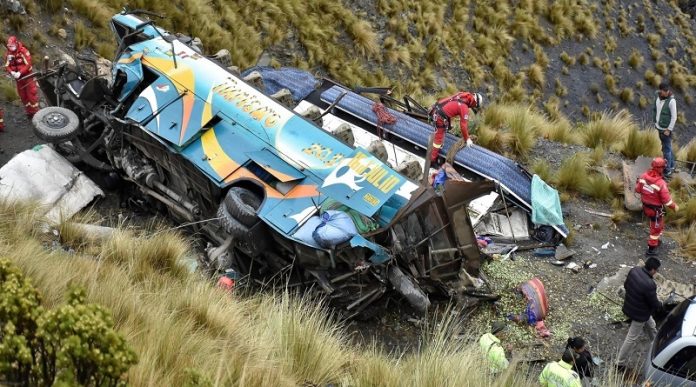accidente de autobús en Bolivia accidente de autobús en Bolivia