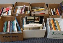 libros usados en cajas