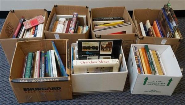 libros usados en cajas