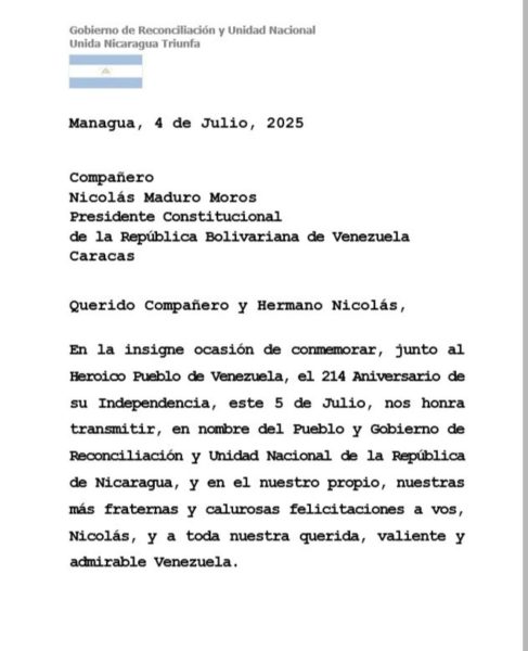 texto de la carta 
