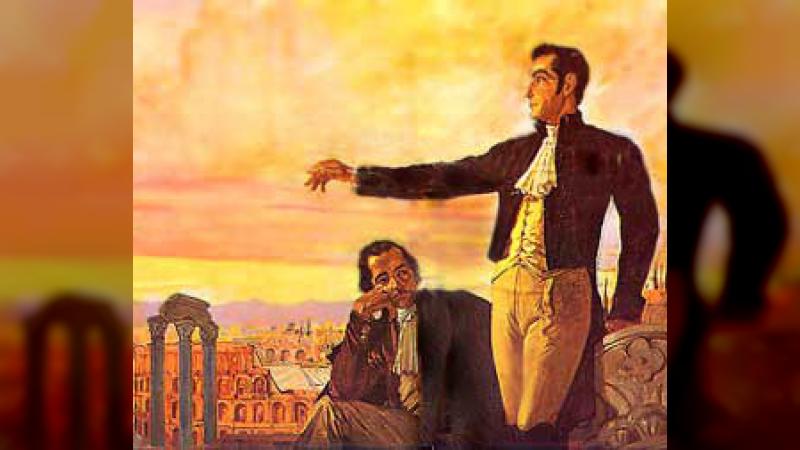 Simón Bolívar en Monte Sacro Simón Bolívar en Monte Sacro