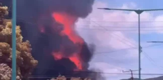 incendio de gran magnitud en Los Guayos
