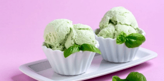 helado de albahaca