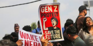 protestas juveniles en Nepal