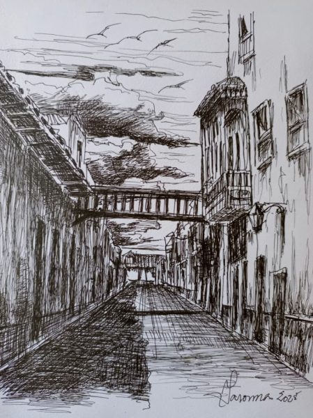 Calle lanceros-Pto. Cabello-dibujo-Felipe Segundo Yassonna