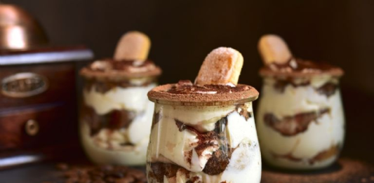 Mousse de queso y café