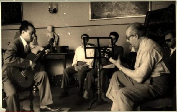 Alirio Diaz y Andres Segovia en Siena