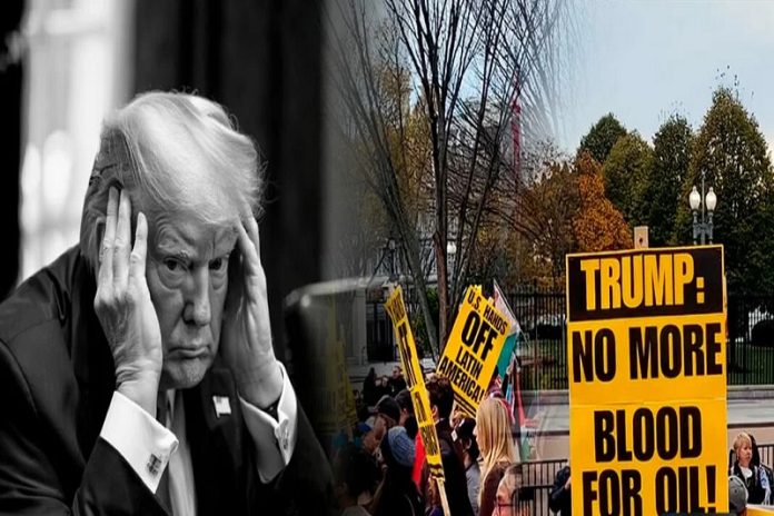 Protestan frente a la Casa Blanca