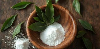 mezcla de laurel y bicarbonato de sodio