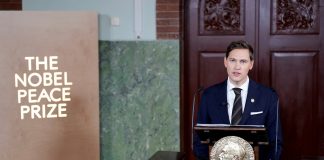 Ceremonia de entrega del Nobel de la Paz