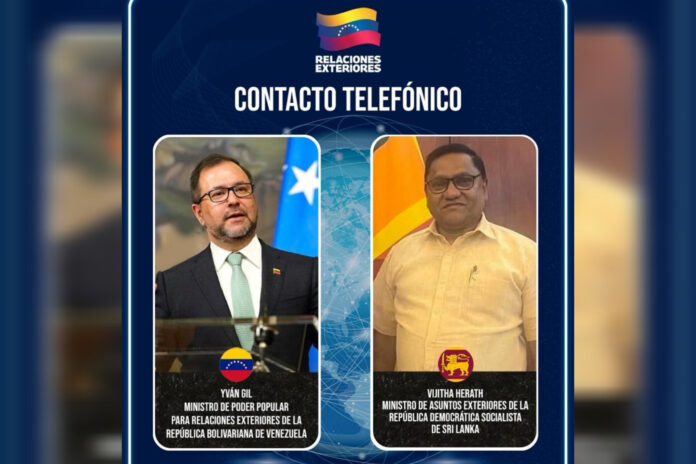 Venezuela y Sri Lanka refuerzan su agenda bilateral Venezuela y Sri Lanka refuerzan su agenda bilateral