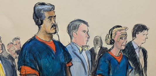 Boceto de la corte en EEUU muestra lesiones en la cara de Cilia Flores
