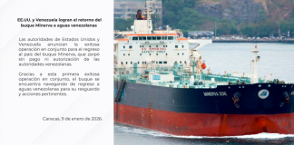 PDVSA: Con operación conjunta con EEUU se logró el retorno del buque Minerva a Venezuela