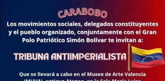 MUVA invita a participar en Gran Tribuna Antiimperialista