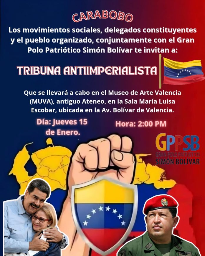 MUVA invita a participar en Gran Tribuna Antiimperialista MUVA invita a participar en Gran Tribuna Antiimperialista