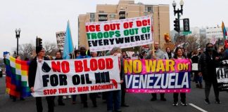 En Washington D.C. marchan contra secuestro de Nicolás Maduro y Cilia Flores