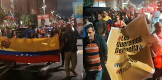 Marcha nocturna desde Fuerte Tiuna