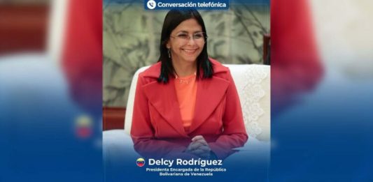 Delcy Rodríguez confirma conversación telefónica con Trump