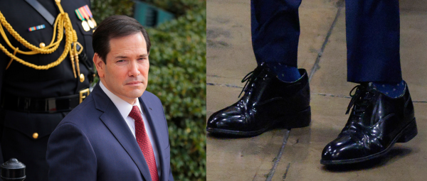 Trump le regala zapatos a Rubio, los que usaba "son una mierda"