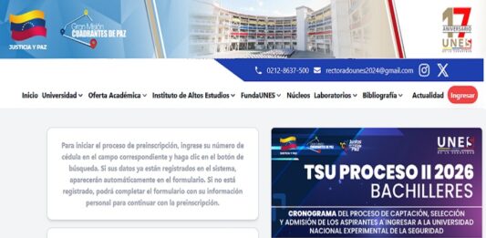 Preinscripciones en la UNES