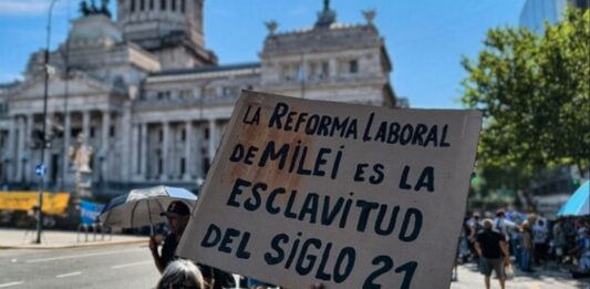reforma laboral de Milei Argentina represión