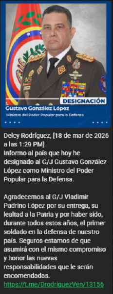 Gustavo González López-Nuevo Ministro de Defensa