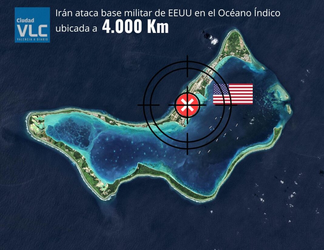Irán ataca Base militar de EEUU en el Océano Índico Irán atacó Atolón Diego García