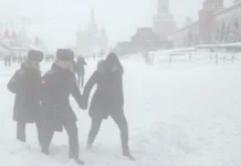 Elevan alerta Naranja en Moscú tras altas nevadas y viento