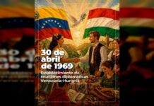 Venezuela y Hungría celebran 57 años de relaciones diplomáticas