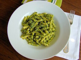 pesto de rúgula y nueces