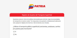 Sistema Patria habilitó encuesta sobre transporte público superficial
