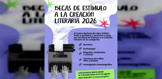 El Centro Nacional del Libro (CENAL) convocó a escritoras y escritores venezolanos o extranjeros residenciados en el país a optar por sus Becas de Estímulo a la Creación Literaria 2026