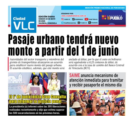 Nuestra portada de hoy: 23 de Mayo, 2026