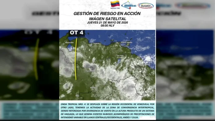 INAMEH: onda tropical número 4 generará precipitaciones INAMEH: onda tropical número 4 generará precipitaciones
