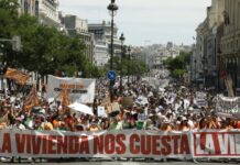 En Madrid protestan para exigir derecho a la vivienda Madrid