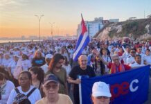 Cuba: Trabajadores marcharon por la paz y contra el bloqueo