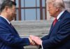 No pudo con Xi Jinping: el apretón de manos de Trump que se convirtió en un duelo (+Video) apretón de manos de Trump con Xi Jinping