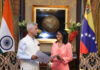Asi fue la reunión de Delcy Rodríguez con el Canciller de la India