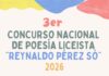 Bases del 3er Concurso Nacional de Poesía Liceísta Reynaldo Pérez Só 2026